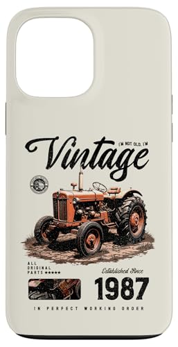 Vintage Tractor Farmer Geburtstag geboren 1987 geboren Hülle für iPhone 13 Pro Max Vintage Tractor Farmer Geburtstag geboren 1987 geboren Hülle für iPhone 13 Pro Max von JRRTS RETRO BUTSTRUTTY Bauerntraktor Designs