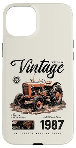 Vintage Tractor Farmer Geburtstag geboren 1987 geboren Hülle für iPhone 15 Plus Vintage Tractor Farmer Geburtstag geboren 1987 geboren Hülle für iPhone 15 Plus von JRRTS RETRO BUTSTRUTTY Bauerntraktor Designs