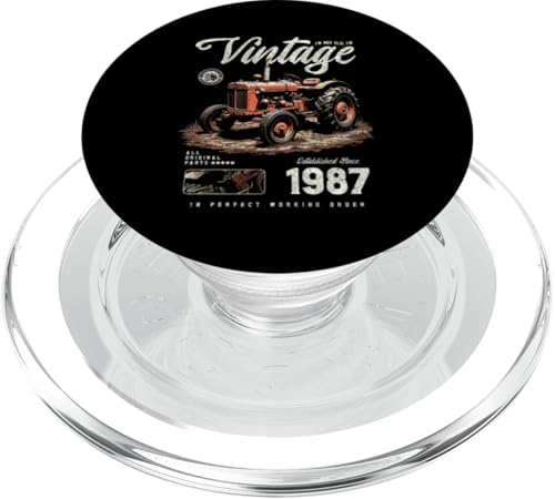 Vintage Tractor Farmer Geburtstag geboren 1987 geboren PopSockets PopGrip für MagSafe Vintage Tractor Farmer Geburtstag geboren 1987 geboren PopSockets PopGrip für MagSafe von JRRTS RETRO BUTSTRUTTY Bauerntraktor Designs