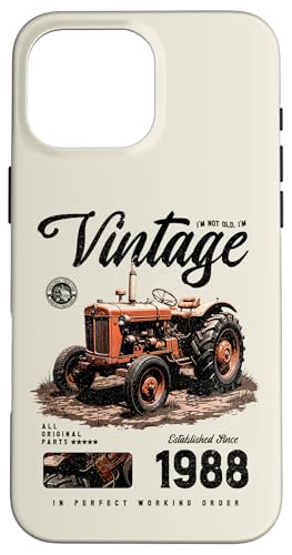 Vintage Tractor Farmer Geburtstag geboren 1988 geboren Hülle für iPhone 16 Pro Max Vintage Tractor Farmer Geburtstag geboren 1988 geboren Hülle für iPhone 16 Pro Max von JRRTS RETRO BUTSTRUTTY Bauerntraktor Designs