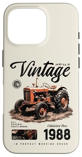 Vintage Tractor Farmer Geburtstag geboren 1988 geboren Hülle für iPhone 16 Pro Vintage Tractor Farmer Geburtstag geboren 1988 geboren Hülle für iPhone 16 Pro von JRRTS RETRO BUTSTRUTTY Bauerntraktor Designs