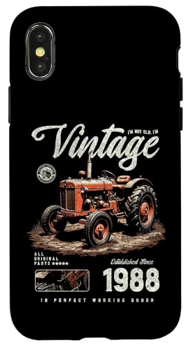 Vintage Tractor Farmer Geburtstag geboren 1988 geboren Hülle für iPhone X/XS Vintage Tractor Farmer Geburtstag geboren 1988 geboren Hülle für iPhone X/XS von JRRTS RETRO BUTSTRUTTY Bauerntraktor Designs