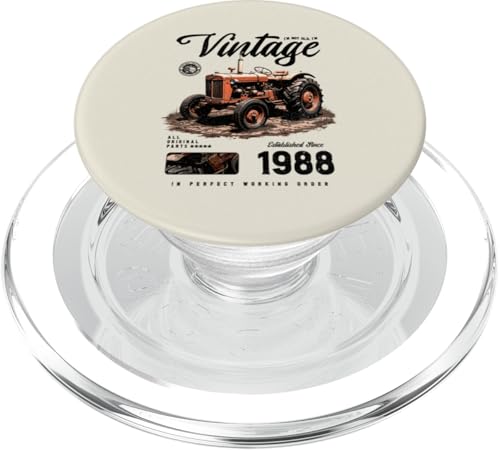 Vintage Tractor Farmer Geburtstag geboren 1988 geboren PopSockets PopGrip für MagSafe Vintage Tractor Farmer Geburtstag geboren 1988 geboren PopSockets PopGrip für MagSafe von JRRTS RETRO BUTSTRUTTY Bauerntraktor Designs