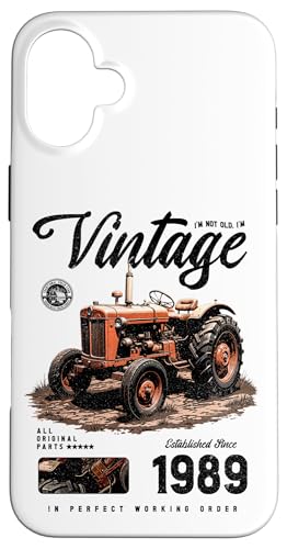 Vintage Tractor Farmer Geburtstag geboren 1989 geboren Hülle für iPhone 16 Plus Vintage Tractor Farmer Geburtstag geboren 1989 geboren Hülle für iPhone 16 Plus von JRRTS RETRO BUTSTRUTTY Bauerntraktor Designs