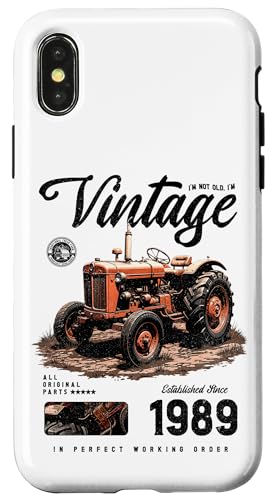 Vintage Tractor Farmer Geburtstag geboren 1989 geboren Hülle für iPhone X/XS von JRRTS RETRO BUTSTRUTTY Bauerntraktor Designs