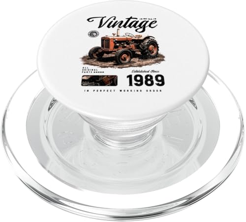Vintage Tractor Farmer Geburtstag geboren 1989 geboren PopSockets PopGrip für MagSafe Vintage Tractor Farmer Geburtstag geboren 1989 geboren PopSockets PopGrip für MagSafe von JRRTS RETRO BUTSTRUTTY Bauerntraktor Designs
