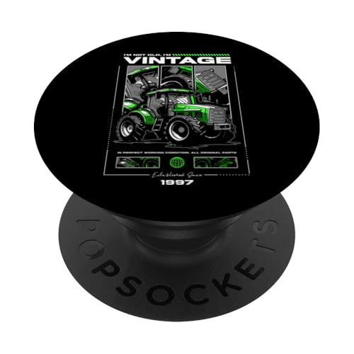 Vintage Tractor Farmer Geburtstag geboren 1997 PopSockets Klebender PopGrip Vintage Tractor Farmer Geburtstag geboren 1997 PopSockets Klebender PopGrip von JRRTS RETRO BUTSTRUTTY Bauerntraktor Designs