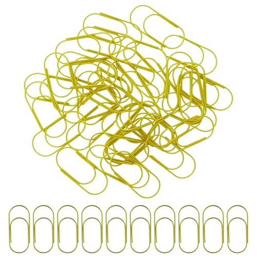 40 Stück große Büroklammern, Dokumentensortierklammer, große Notizbuchklammer, Büromaterial-Set, für Dekoration, DIY, Postkarte, Foto, Dokumentation (Golden) von JRSHIRLEYLTD