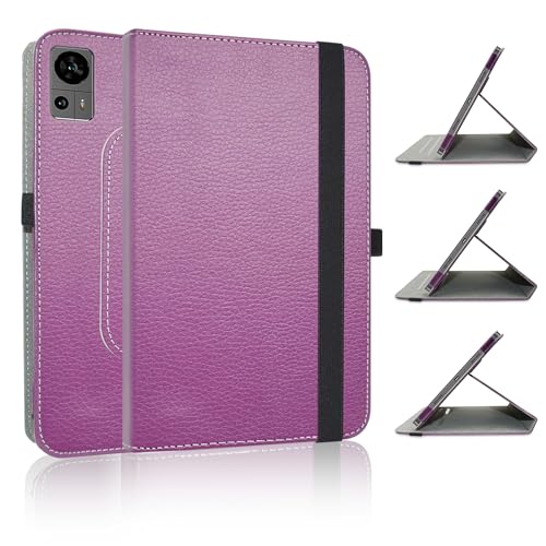 JRTAL 360°Drehbarer Cover Kunstleder Schutzhülle Tasche Etui mit Ständerfunktion für TECLAST T60 / Oukitel OT5 / Oukitel OT5s 12" Tablet - Violett von JRTAL