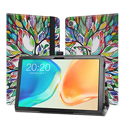 JRTAL Fit Folio PU Leder dünne Schutzhülle Schale Etui Tasche für Teclast M40 Plus/P20S /P30S/P40HD/TECLAST P40HD Gen 3 10.1" Tablet- Love Tree von JRTAL