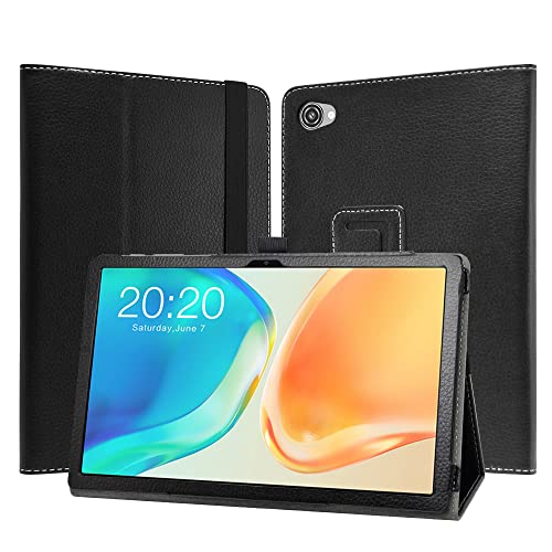 JRTAL Fit Folio PU Leder dünne Schutzhülle Schale Etui Tasche für Teclast M40 Plus/P20S /P30S/P40HD/TECLAST P40HD Gen 3 10.1" Tablet- Schwarz von JRTAL