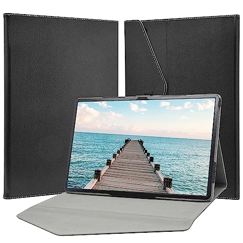 JRTAL Hülle für Lenovo Tab Extreme 14.5, Slim Fit Folio PU Leder dünne Kunstleder Schutzhülle Cover Schale Etui Tasche für Lenovo Tab Extreme TB570FU 14.5" Tablet - Schwarz von JRTAL