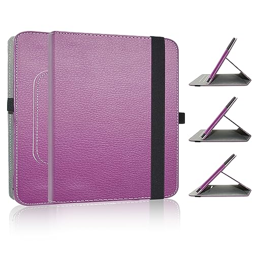 JRTAL Kompatibel mit BOOX Page Hülle, 360°Drehbarer Cover Kunstleder Schutzhülle Tasche Etui mit Ständerfunktion für BOOX Page 7" Tablet - Violett von JRTAL