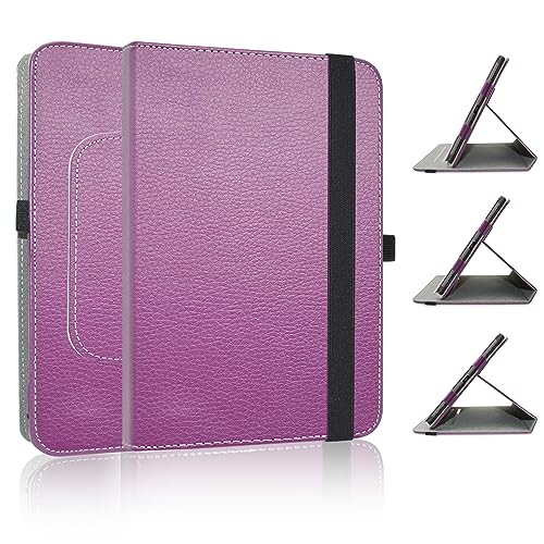 JRTAL Kompatibel mit BOOX Tab Mini C Hülle, 360°Drehbarer Cover Kunstleder Schutzhülle Tasche Etui mit Ständerfunktion für BOOX Tab Mini C 7.8" Tablet - Violett von JRTAL