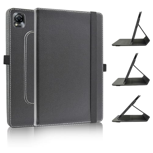 JRTAL Kompatibel mit Blackview Mega 1 Hülle,360°Drehbarer Cover Kunstleder Schutzhülle Tasche Etui mit Ständerfunktion für 11.5" Blackview Mega 1 Tablet（Nicht für Andere Modelle）- Schwarz von JRTAL