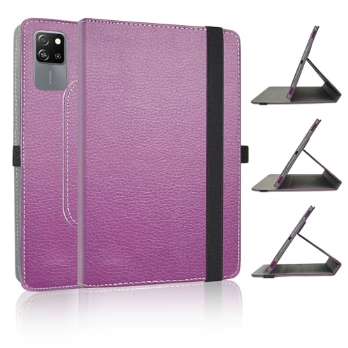 JRTAL Kompatibel mit Blackview Tab 60 WiFi Hülle,Blackview Tab 60 Pro Hülle,360°Drehbarer Cover Kunstleder Schutzhülle Tasche Etui mit für Blackview Tab 60 WiFi/Tab 60 Pro 10.1" Tablet - Violet von JRTAL