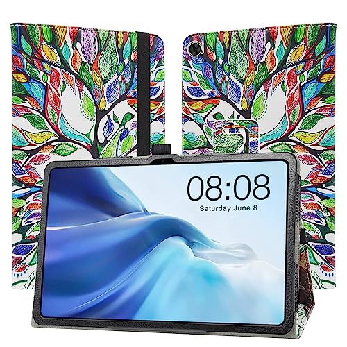 JRTAL Kompatibel mit Blackview Tab11 WiFi Hülle, Slim Fit Folio PU Leder dünne Schutzhülle Schale Etui Tasche für Blackview Tab11 WiFi (2023) 10.36" Tablet - Love Tree von JRTAL