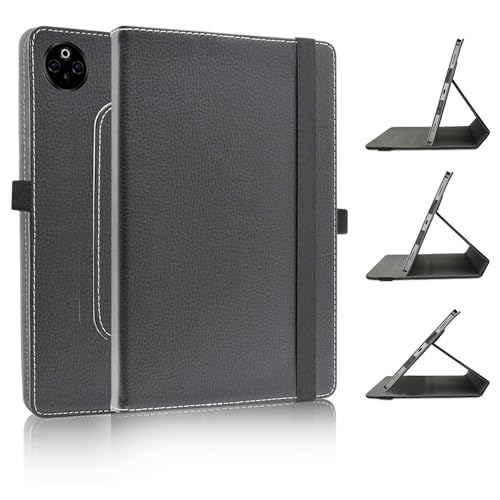 JRTAL Kompatibel mit DOOGEE T30 Max Hülle,360°Drehbarer Cover Kunstleder Schutzhülle Tasche Etui mit Ständerfunktion für 12.4" DOOGEE T30 Max Tablet（Nicht für Andere Modelle）- Schwarz von JRTAL