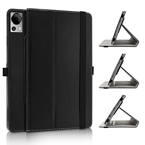 JRTAL Kompatibel mit TECLAST T45HD Hülle, 360°Drehbarer Cover Kunstleder Schutzhülle Tasche Etui mit Ständerfunktion für TECLAST T45HD 10.5" Tablet - Schwarz von JRTAL