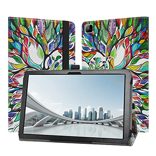 JRTAL Kompatibel mit Xiaomi Books 12.4 Hülle, Slim Fit Folio PU Leder dünne Schutzhülle Schale Etui Tasche für Xiaomi Book S Windows 12.4" Tablet - Love Tree von JRTAL