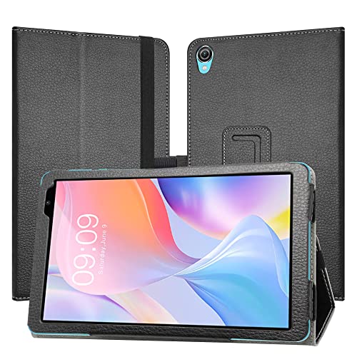 JRTAL Slim Fit Folio PU Leder dünne Schutzhülle Schale Etui Tasche für Teclast P80T / Alldocube iPlay 50 mini Lite 8" Tablet - Schwarz von JRTAL