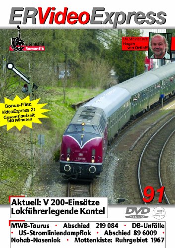 ER VideoExpress 91 - Aktuell: V 200-Einsätze Lokführerlegende Kantel - Video-Magazin DVD im Set mit der Zeitschrift ZÜGE von JS Filmproduktion