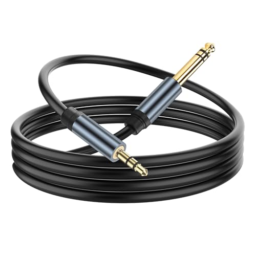 JSADZKJ 1/8 zu 1/4 Stereo-Audiokabel,3.5mm 1/8" TRS Männlich zu 6.35mm 1/4" TRS Männlich Audio Aux Kabel mit Zinklegierung Gehäuse für Gitarre Heimkino Geräte Lautsprecher 1.8M/5.9FT JSADZKJ 1/8 zu 1/4 Stereo-Audiokabel,3.5mm 1/8" TRS Männlich zu 6.35mm 1/4" TRS Männlich Audio Aux Kabel mit Zinklegierung Gehäuse für Gitarre Heimkino Geräte Lautsprecher 1.8M/5.9FT von JSADZKJ