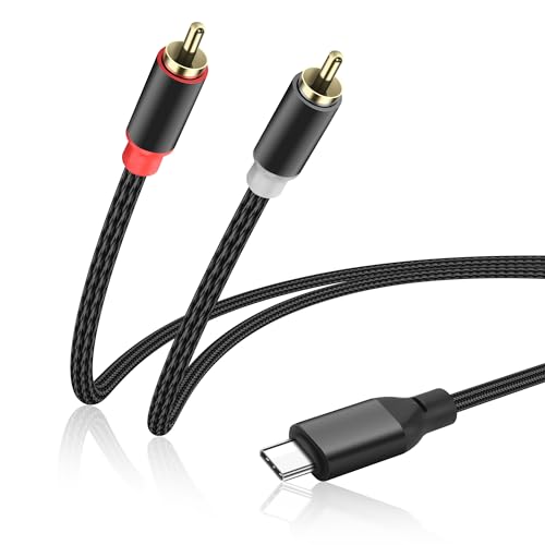 JSADZKJ USB C zu 2RCA Audio-Verlängerungskabel, USB Typ C männlich zu 2RCA männlich Stereo-Audiokabel,24K Gold-Plated 2RCA Audio-Kabel, für Handy, Verstärker, Lautsprecher 3.28ft JSADZKJ USB C zu 2RCA Audio-Verlängerungskabel, USB Typ C männlich zu 2RCA männlich Stereo-Audiokabel,24K Gold-Plated 2RCA Audio-Kabel, für Handy, Verstärker, Lautsprecher 3.28ft von JSADZKJ