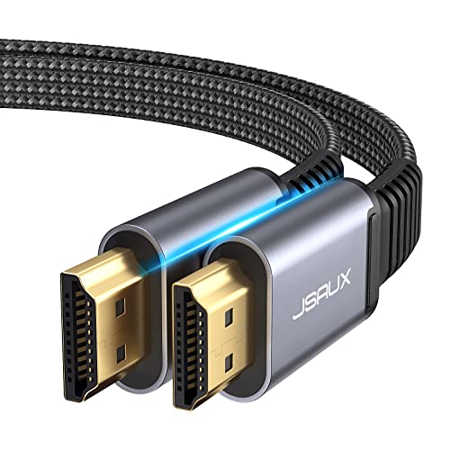 JSAUX 4K HDMI Kabel 3Meter [4K@60Hz,HDMI 2.0,18Gbps] 4K Flach HDMI 2.0 Kabel Highspeed 3M HDMI Nylon Geflochten Kabel Support 4K 3D HDR UHD 2160p 1080p Ethernet ARC PS3/4 TV PC Grau von JSAUX