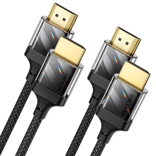 JSAUX 8K HDMI Kabel 3Meter 2-Stück | 4K & 8K HDMI 2.1 Kabel 48Gbps High Speed HDMI | 4K@120Hz 144Hz, 8K@60Hz, HDCP 2.2 & 2.3, HDR 10+, eARC Kompatibel mit Monitor UHD TV PS5 PS4 Dolby Vision -Schwarz JSAUX 8K HDMI Kabel 3Meter 2-Stück | 4K & 8K HDMI 2.1 Kabel 48Gbps High Speed HDMI | 4K@120Hz 144Hz, 8K@60Hz, HDCP 2.2 & 2.3, HDR 10+, eARC Kompatibel mit Monitor UHD TV PS5 PS4 Dolby Vision -Schwarz von JSAUX