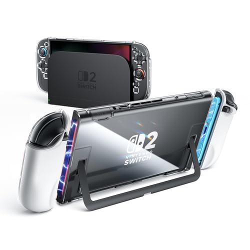JSAUX Andockbare Schutzhülle für Nintendo Switch 2 (2025), Stoßfeste PC+TPU Griffhülle, Kompatibel mit Nintendo Switch 2 Konsole und JoyCon Controllern, Geteiltes Design von JSAUX
