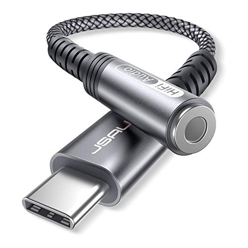 JSAUX USB C auf 3.5 Klinke Audio Adapter für Samsung S20/S20+/S20 FE/S21/Note20/Note10, Huawei P40/P30 Pro/P20/P20 Pro, Mate40/30/20 Pro, Pixel 4/3 von JSAUX