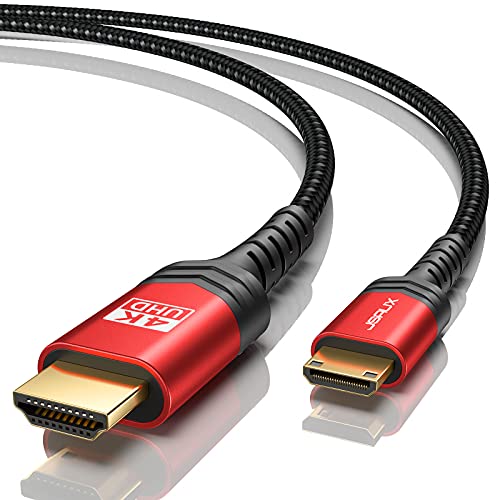 JSAUX Mini HDMI auf HDMI Kabel 3M, High Speed [4K@60Hz, 2K@120Hz, 18Gbps] HDMI 2.0 Kabel Support 3D, HDR, ARC, Bi-Directional, Kompatibel mit Kamera, Laptop, Projector, HDTV, Monitor, Raspberry Pi von JSAUX