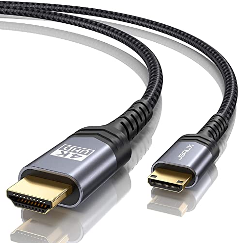 JSAUX Mini HDMI auf HDMI Kabel 4.5M, High Speed [4K@60Hz, 2K@120Hz, 18Gbps] HDMI 2.0 Kabel Support 3D, HDR, ARC, Bi-Directional, Kompatibel mit Kamera, Laptop, Projector, HDTV, Monitor, Raspberry Pi von JSAUX