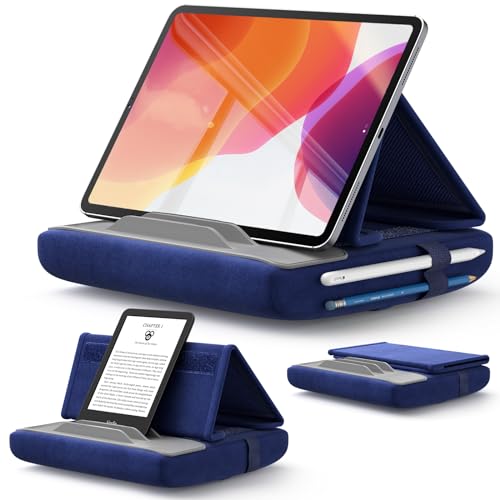 JSAUX Tablet Halter Kissen, Tablet Kissen Ständer Lesekissen, Tablet Halterung Bett Sofa Kompatibel mit iPad Pro 11 10.5 9.7 10.2 Air Mini, Tablet, Kindle, E-Reader und mehr 4-11'' Geräte Marine Blau von JSAUX