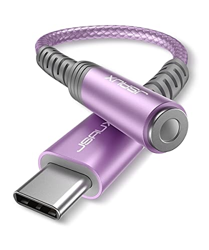 JSAUX USB C Kopfhörer Adapter Aux, USB C auf 3.5 Klinke Adapter Audio für iPhone 15 Pro Max/15 Pro/15,Samsung S24/S24+/S24 Ultra/S23/S22/S21/S20/,Huawei P40/P30 Pro,Mate40/30,Pixel 4/3 Violett von JSAUX
