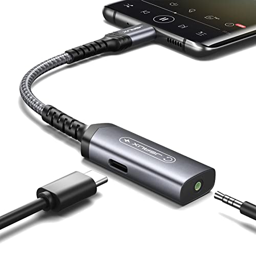 JSAUX USB C Kopfhörer Adapter und Laden, 2 in 1 Klinke Adapter 60W Schnellladung Typ C AUX 3.5mm Klinke Audio für iPhone 15 Pro Max/15 Pro/15, Samsung S24/S23/S22/S21/S20,Huawei P40/P30/P20,iPad Pro von JSAUX