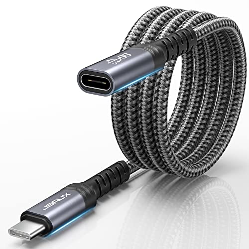 JSAUX USB C Verlängerungs Kabel 0.5M, USB Type C 3.2 Verlängerung Unterstützt 10Gpbs 100W und 4K@60Hz Videoübertragung Kompatibel mit MacBook Pro/Air, iPad Pro 2021/2020, XPS 15/13, Samsung S22/S21 von JSAUX