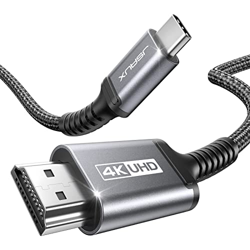 JSAUX USB-C-auf-HDMI-Kabel, 4K, UHD (Thunderbolt 3 kompatibel) für MacBook Pro 2018/2017, iPad Pro 2018/Air 2020, Samsung Galaxy S20/S10, Surface Book 2, Huawei P40 usw., 3 m von JSAUX