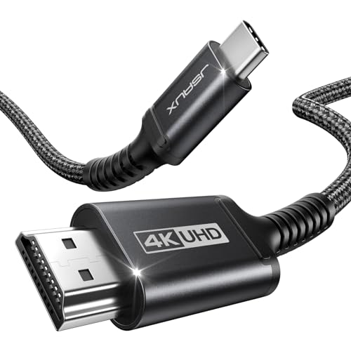 JSAUX USB C auf HDMI Kabel 3M,USB Typ C zu HDMI 4K UHD Kabel(Thunderbolt 3 kompatibel) für MacBook Pro 2018/2017, MacBook Air/iPad Pro 2018, Samsung Galaxy S10 / S9, Surface Book 2 Usw -Schwarz von JSAUX