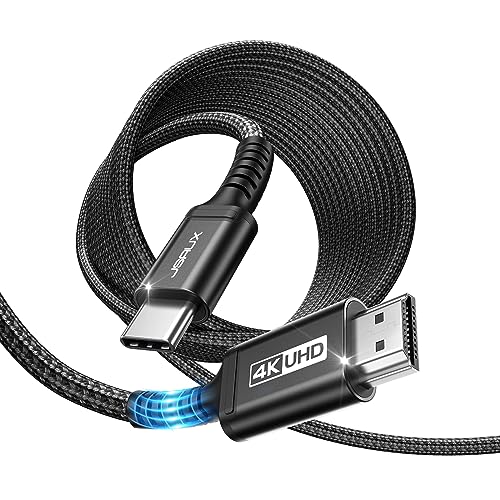 JSAUX USB C auf HDMI Kabel 5M,USB Typ C zu HDMI 4K UHD Kabel(Thunderbolt 3 Kompatibel) mit MacBook Pro 2018/2017, MacBook Air/iPad Pro 2018, Samsung Galaxy S10 / S9, Surface Book 2 Usw -Schwarz von JSAUX