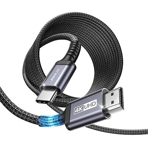 JSAUX USB C auf HDMI Kabel 5M,USB Typ C zu HDMI 4K UHD Kabel(Thunderbolt 3 kompatibel) für MacBook Pro 2018/2017, MacBook Air/iPad Pro 2018, Samsung Galaxy S23/S10/S9, Surface Book 2 Usw. von JSAUX