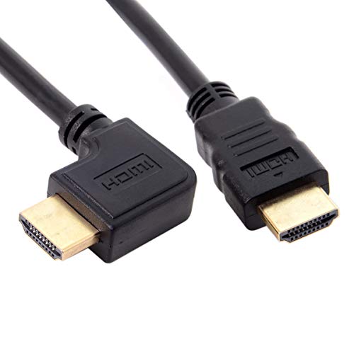 CY HDMI 1.4 Stecker 90 Grad rechtwinklig Typ auf HDMI-Stecker, Kabel unterstützt 3D & Ethernet, 50 cm (rechtwinklig) von JSER