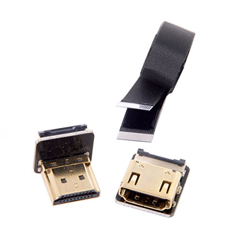 CYFPV HDMI-Kabel (Stecker auf Buchse, 90 Grad abgewinkelt, für HDTV-Multicopter, Luftfotografie, 0,2 m) von JSER