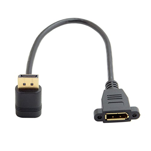 JSER DisplayPort Display Port Männlich zu Weiblich 90 Grad Down abgewinkelt Verlängerung Kabel Down Angled von JSER