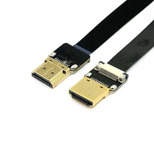 Xiwai FPV HDMI Typ A Stecker auf HDMI-Stecker, HDTV, FPC, Flachkabel, 20 cm, für Luftfotografie mit Multicoptern von JSER