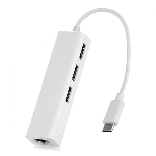 jser USB 3.1 Typ C usb-c mehrere 3 Ports Hub mit Ethernet Netzwerk LAN Adapter für MacBook & Chromebook von JSER