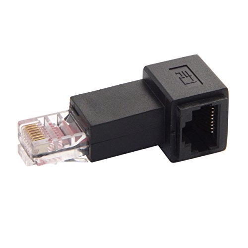 jser links gewinkelt 90 Grad 8P8 C FTP STP UTP Cat 5e Stecker auf Buchse LAN Ethernet Netzwerk Verlängerung Adapter von JSER