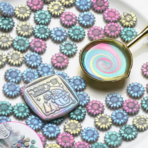 100 Stück Versiegelung Wachsperlen Blumenversiegelung Wachsperlen Für Wachs Seal Stempel Siegel Hochzeitseinladungen Weihnachtsgeschenkverpackung von JSGHGDF
