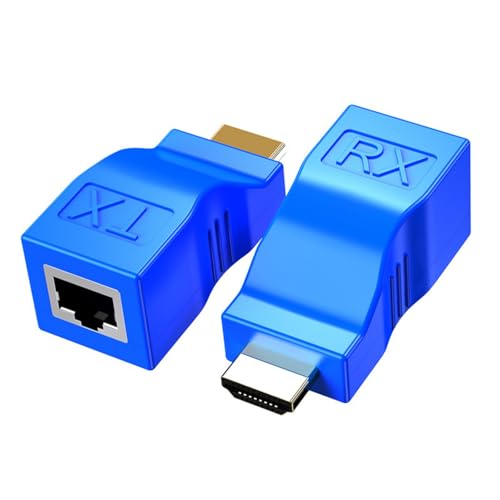 JSGHGDF HDTV-Extender über RJ45-Netzwerkadapter, HDTV-Sender-Empfänger für bis zu 30 m 1080p-Signalübertragung JSGHGDF HDTV-Extender über RJ45-Netzwerkadapter, HDTV-Sender-Empfänger für bis zu 30 m 1080p-Signalübertragung von JSGHGDF